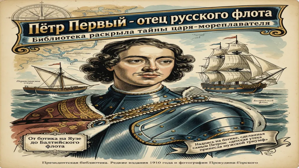 Пётр Первый - отец русского флота. Библиотека раскрыла тайны царя-мореплавателя